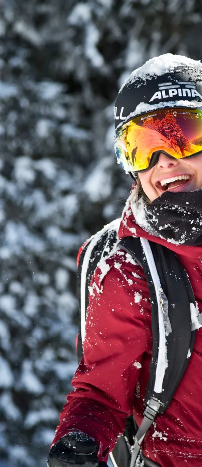 Skifahrerin in Saalbach Leogang
