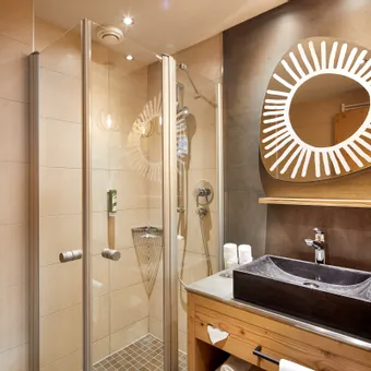 Bathroom in the family studio Stoaberg