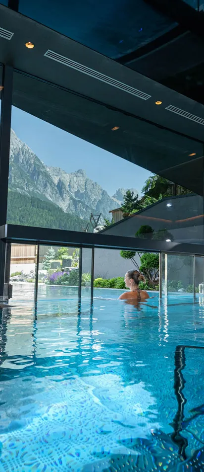 Thermal pool Leogang in summer