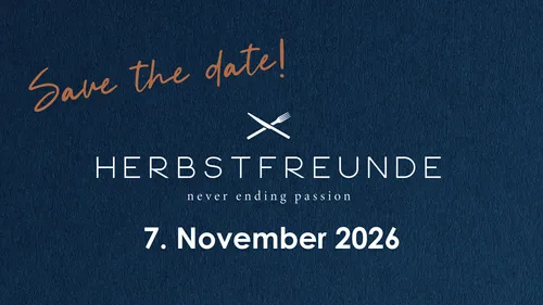 HERBSTFREUNDE event on November 7, 2026 with save the date reminder
