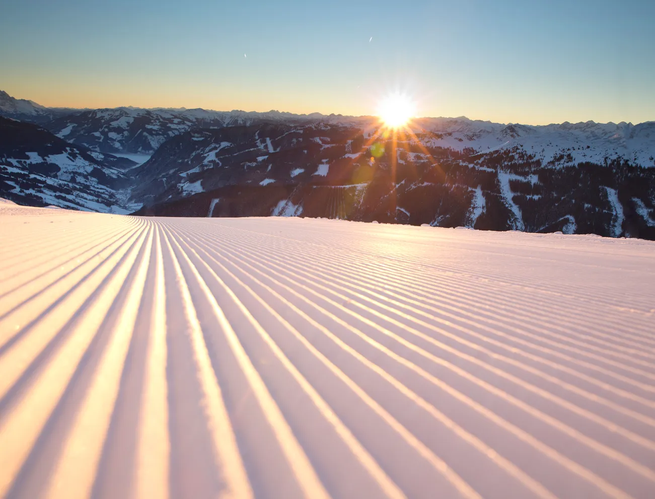 Skifahren nahe der Riederalm in Leogang