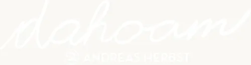 White dahoam logo with Andreas Herbst text on a light background
