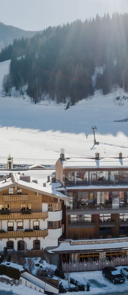 Die Riederalm im Winter in Leogang