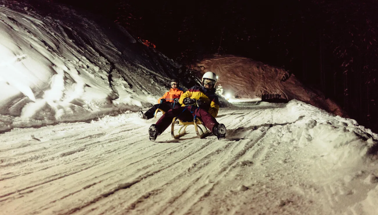 Nachtrodeln in Leogang im Pinzgau