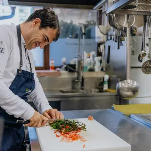 Andreas Herbst in the Riederalm kitchen