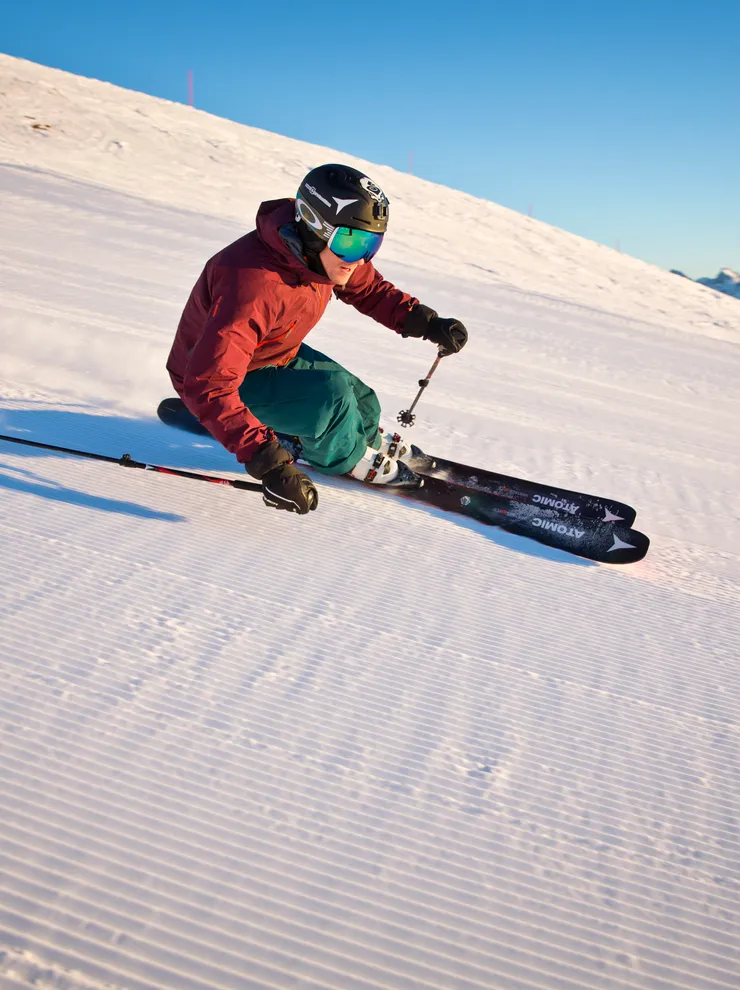Skifahrer in Leogang Saalbach
