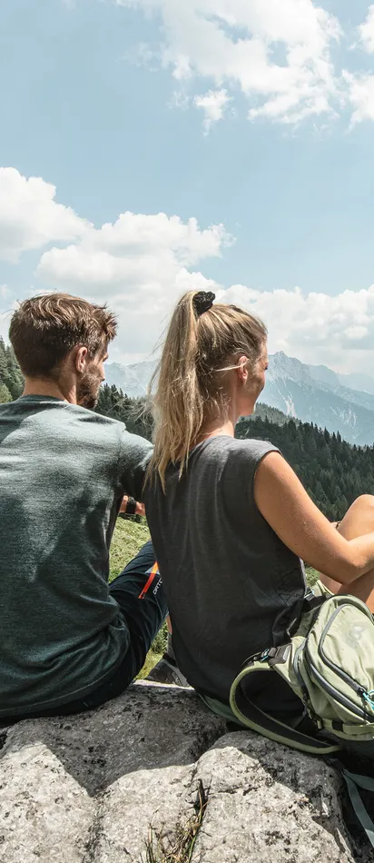 Hikers in the Alpine Saalbach Leogang